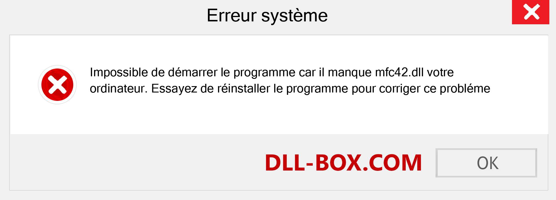 Le fichier mfc42.dll est manquant ?. Télécharger pour Windows 7, 8, 10 - Correction de l'erreur manquante mfc42 dll sur Windows, photos, images